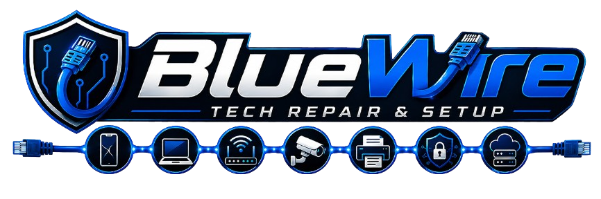 BlueWire Tech Repair & Setup Logo